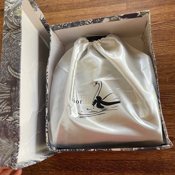 Dior White Blue and Gray Lady-D Canvas Bag - Picture 16 of 17